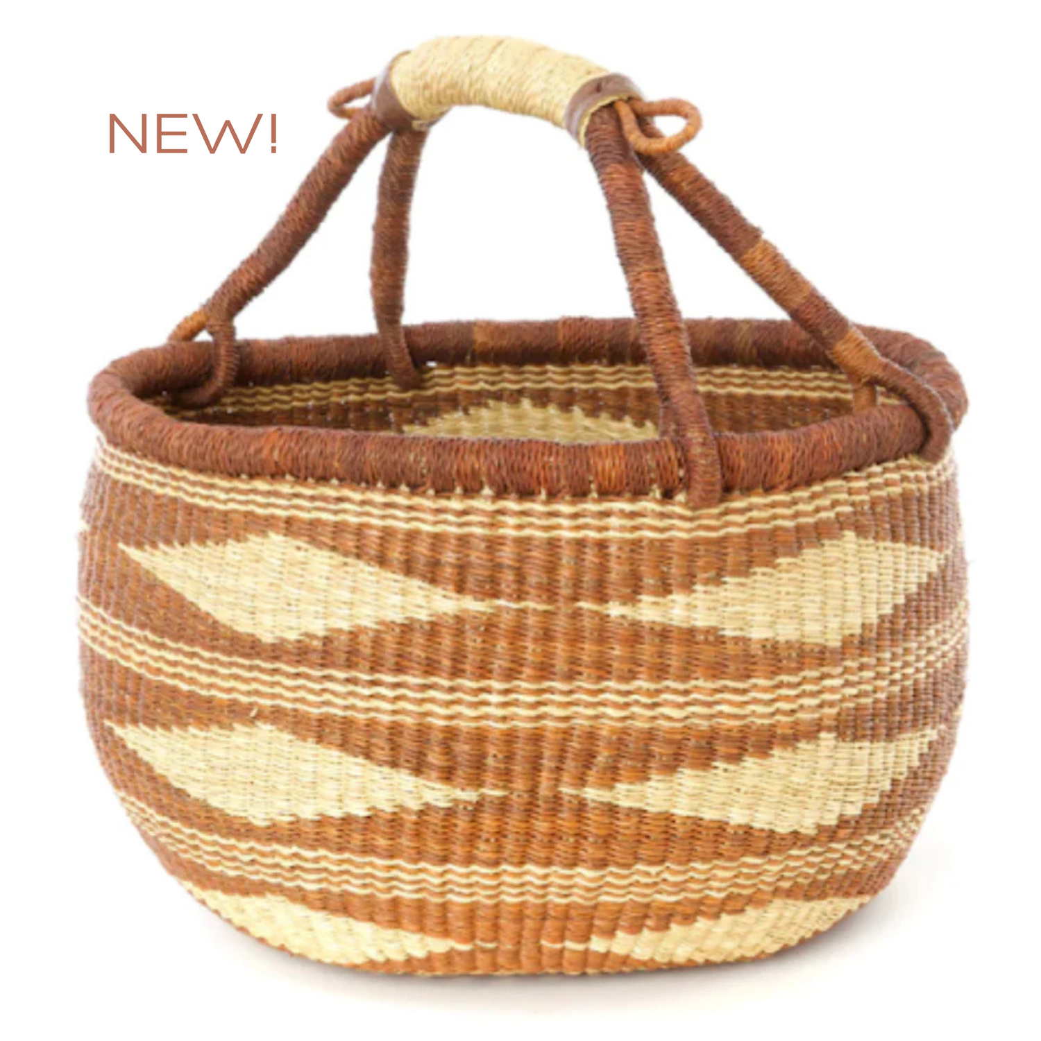 Tan Woven Market Basket