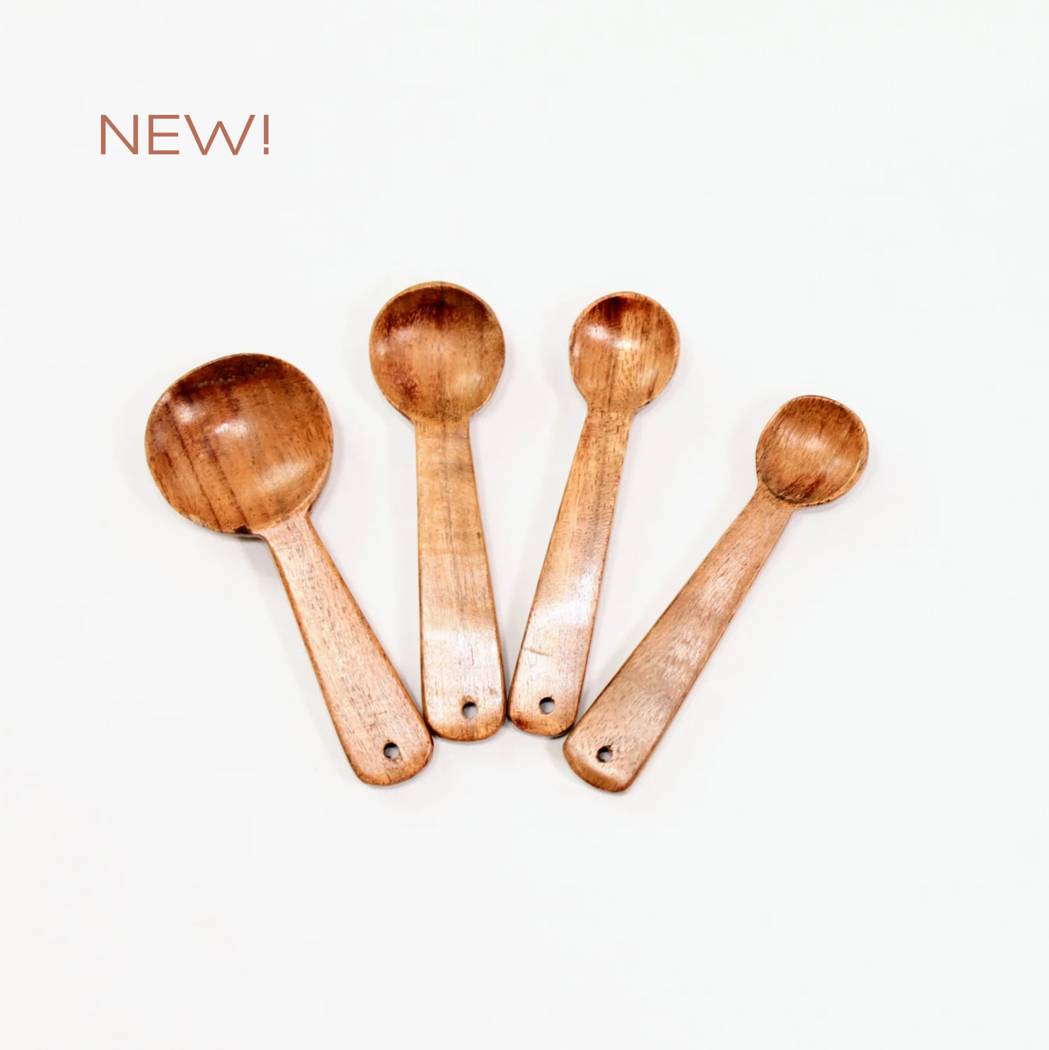 Mango Wood Dipping Spoons- set of 4