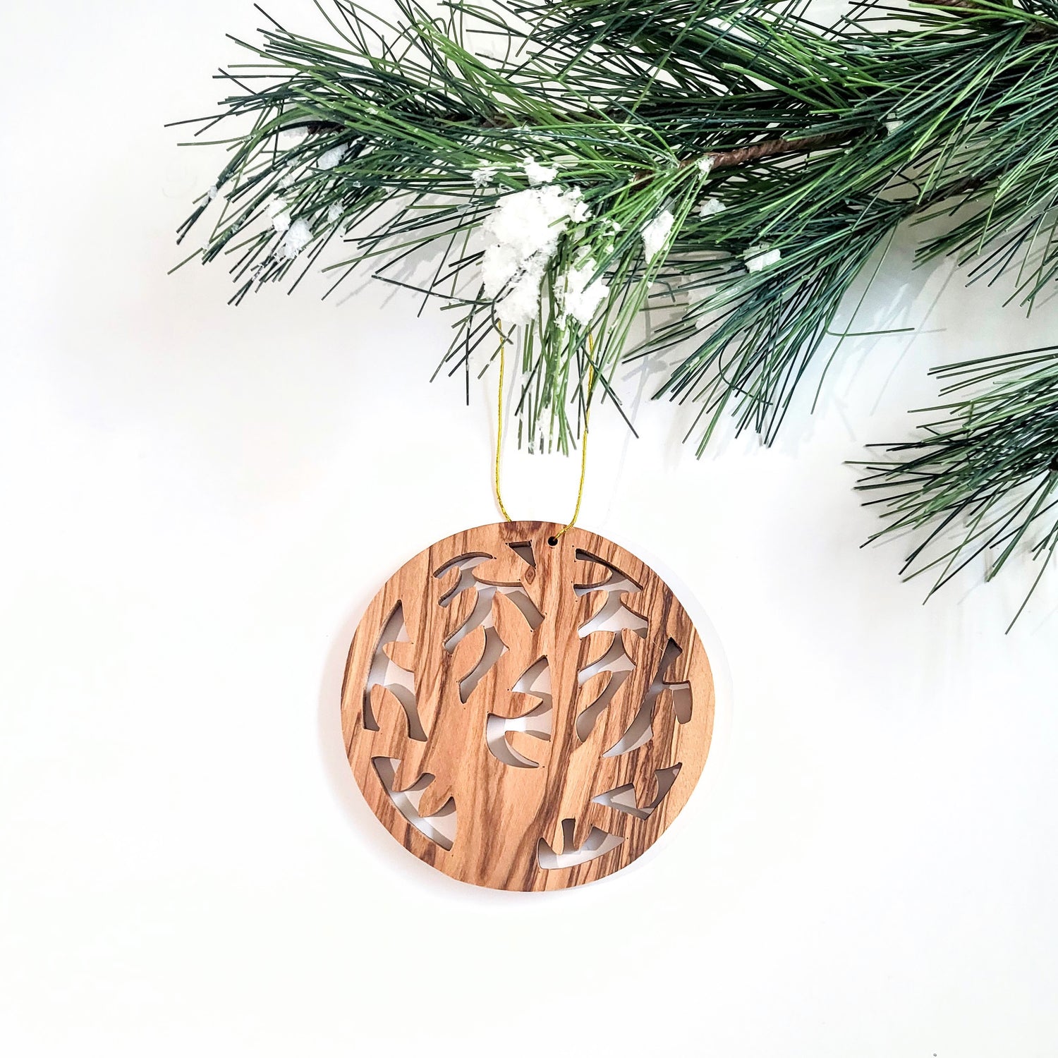 Peace for Palestine Olive Wood Ornament